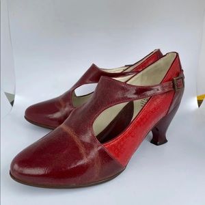 John Fluevog Blind Faith Red Burgundy shoes 8.5